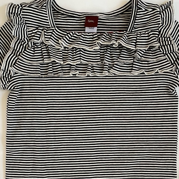 Tea Collection Ruffle Long Sleeve Tee Size - Picture 5 of 5